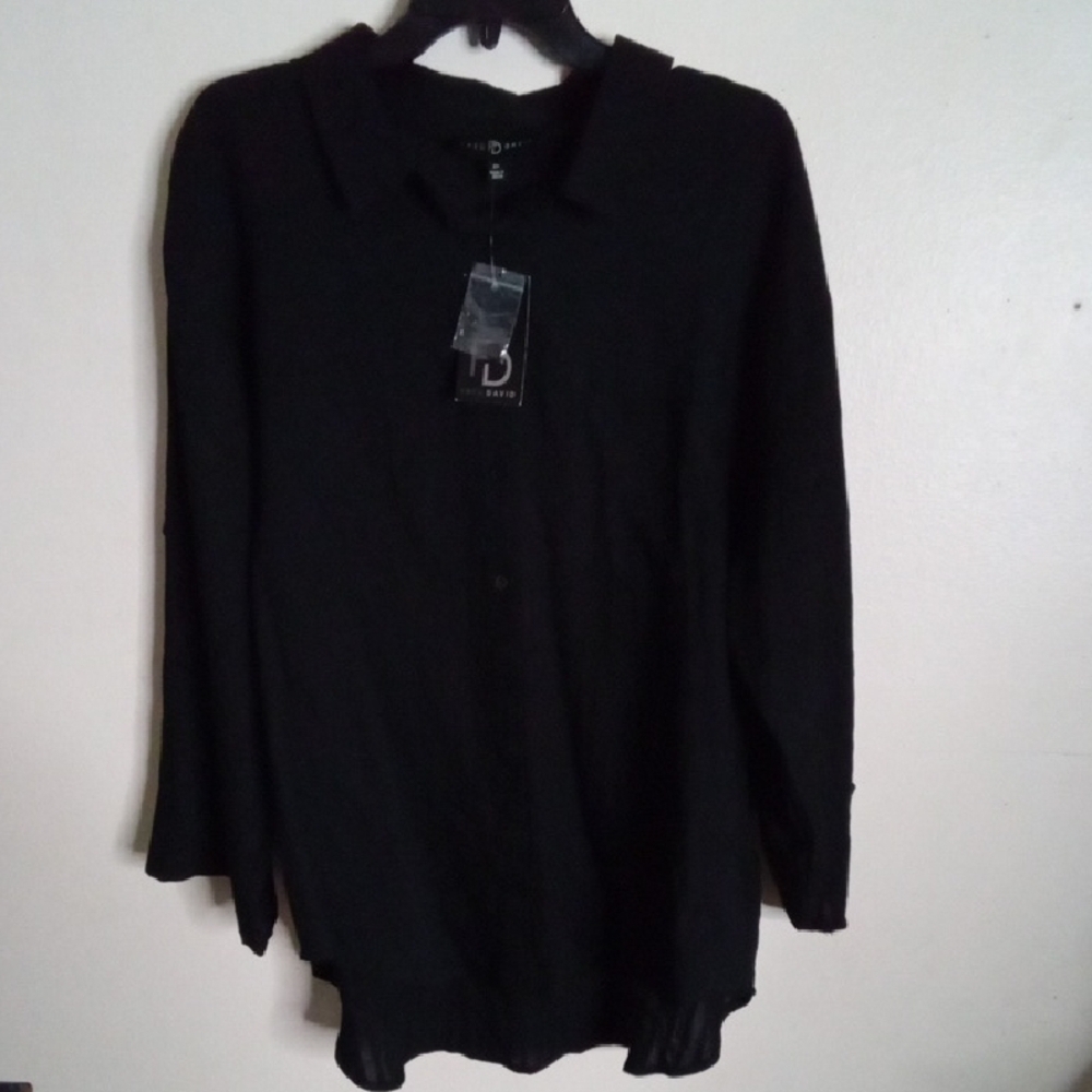 Fred David Classic Black Blouse